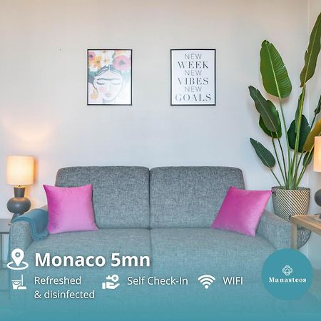 Апартаменты Frontiere De Monaco - Balconnet Vue Mer - Ba Босолей Экстерьер фото